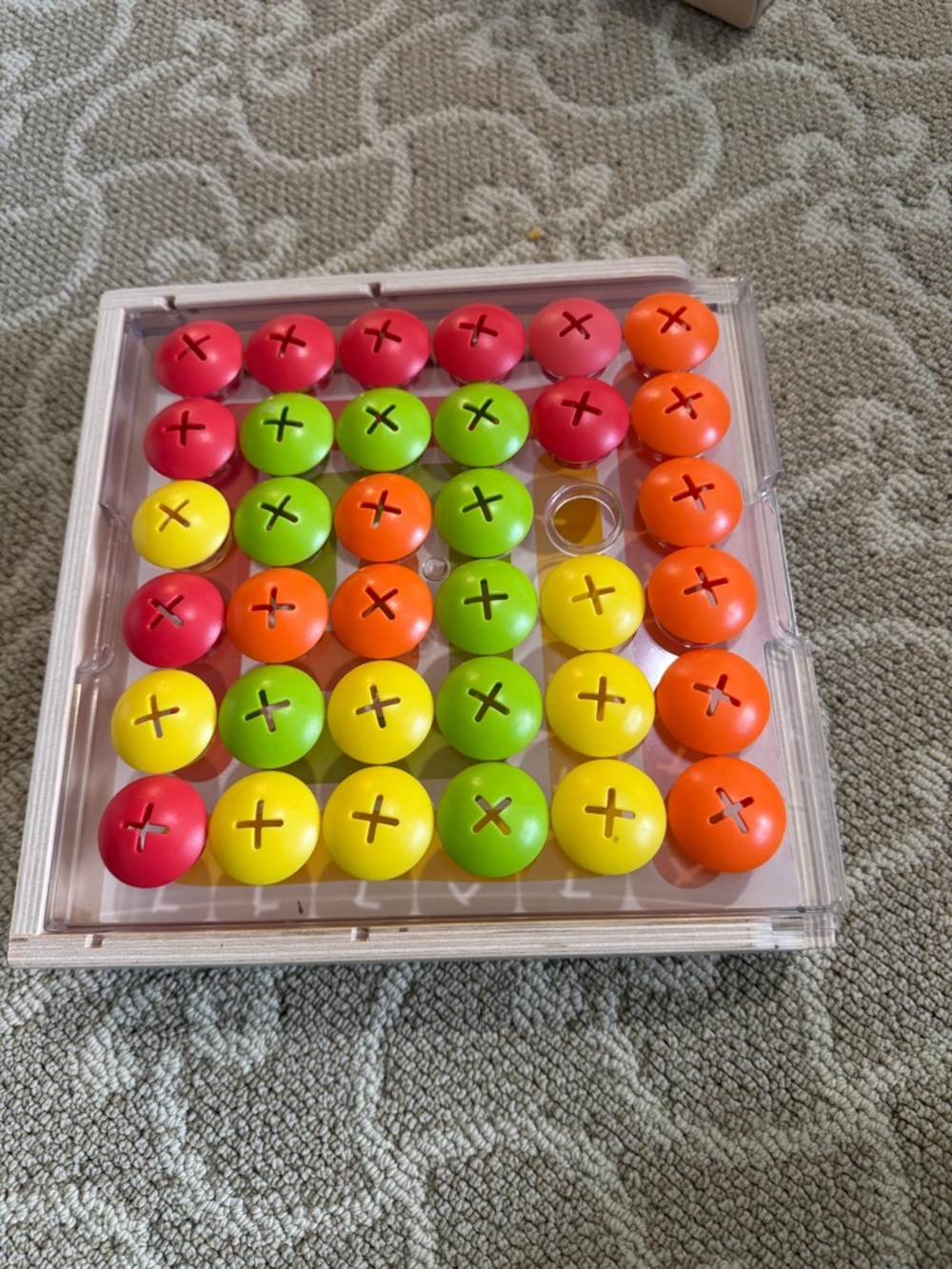 LOVEVERY Colorful Peg Toy Board - Bright Multicolor Kids Sorting Game